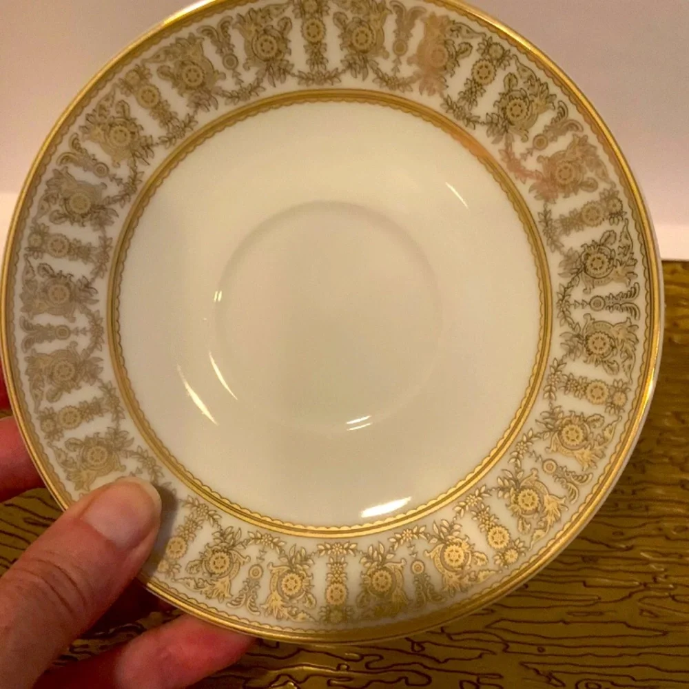 Savoy Home Gold and White Tea Cup and Saucer - Picture 4 of 9